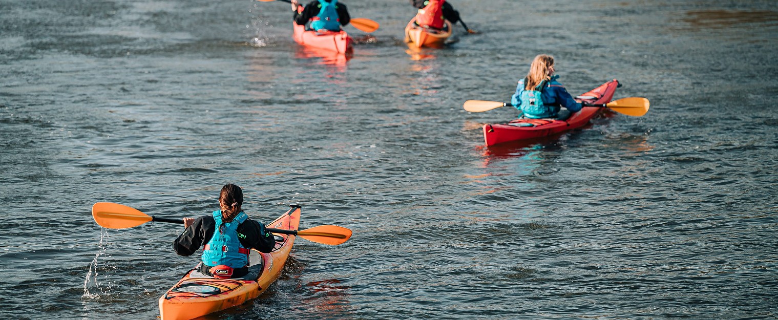 Kayaking on the river Frome