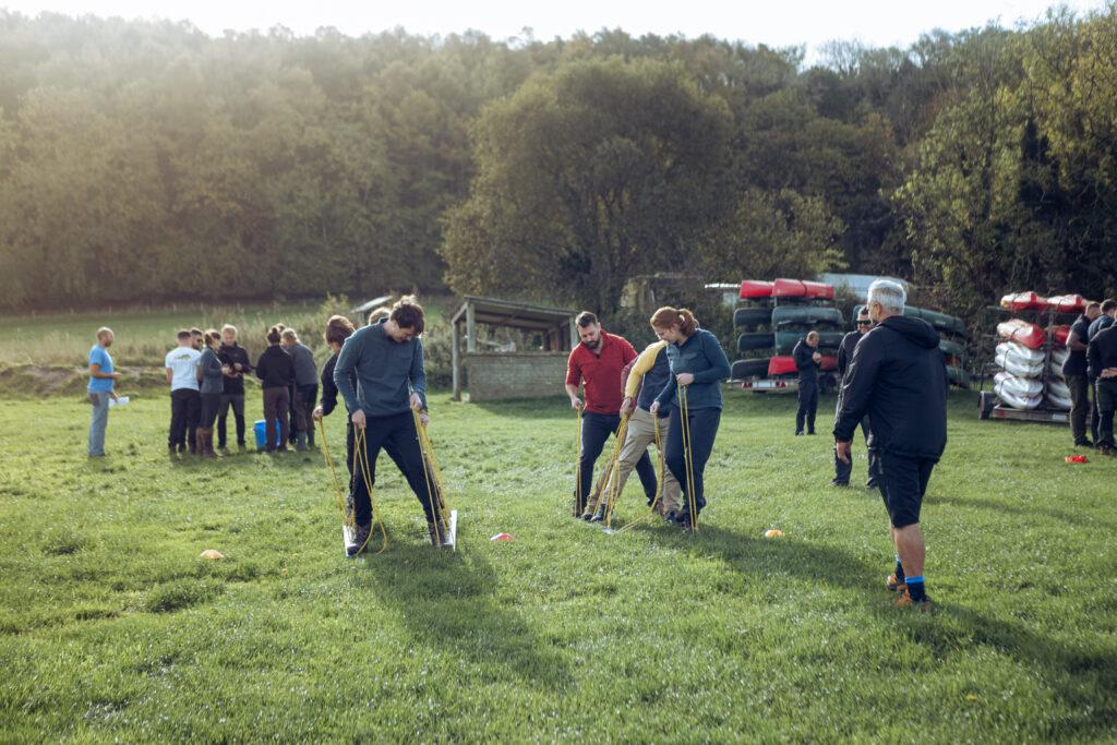 trainees learning how to become an outdoor instructor
