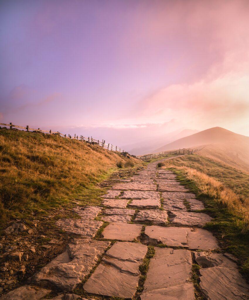 Cobble stone hill